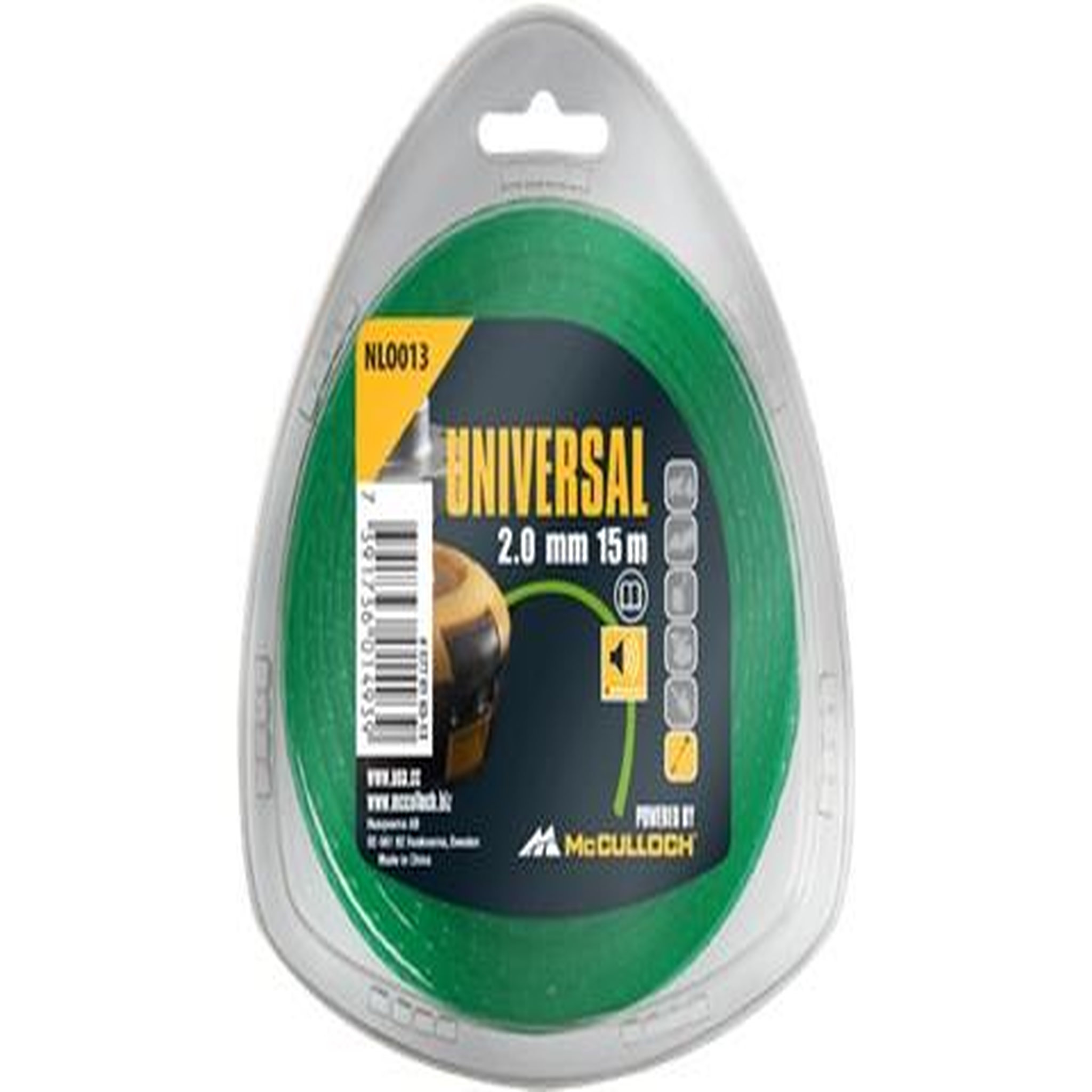 MCCULLOCH Fil nylon rond de débroussailleuse NLO018 3mm x 56 m Anti-Bruit