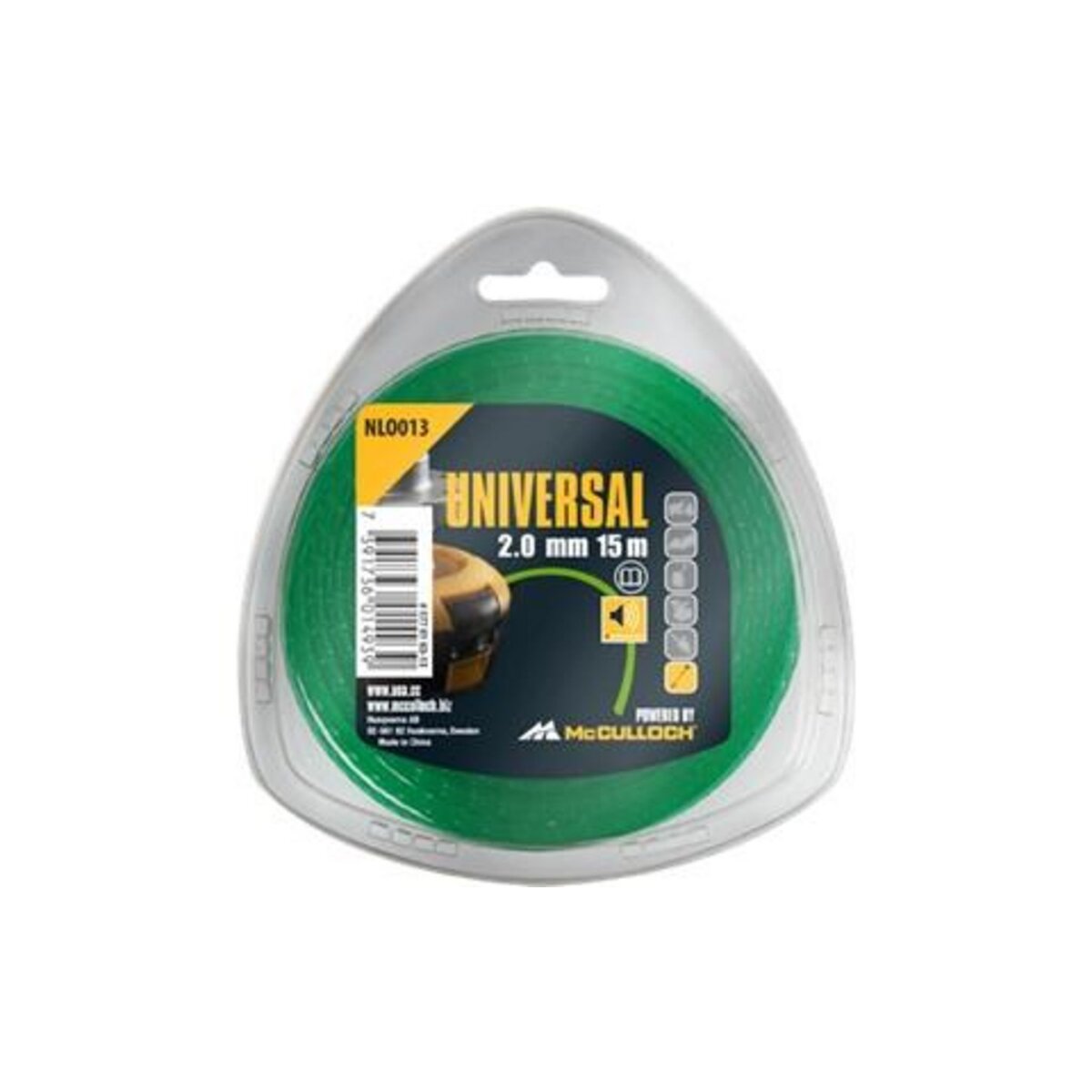 MCCULLOCH Fil nylon rond de débroussailleuse NLO018 3mm x 56 m Anti-Bruit