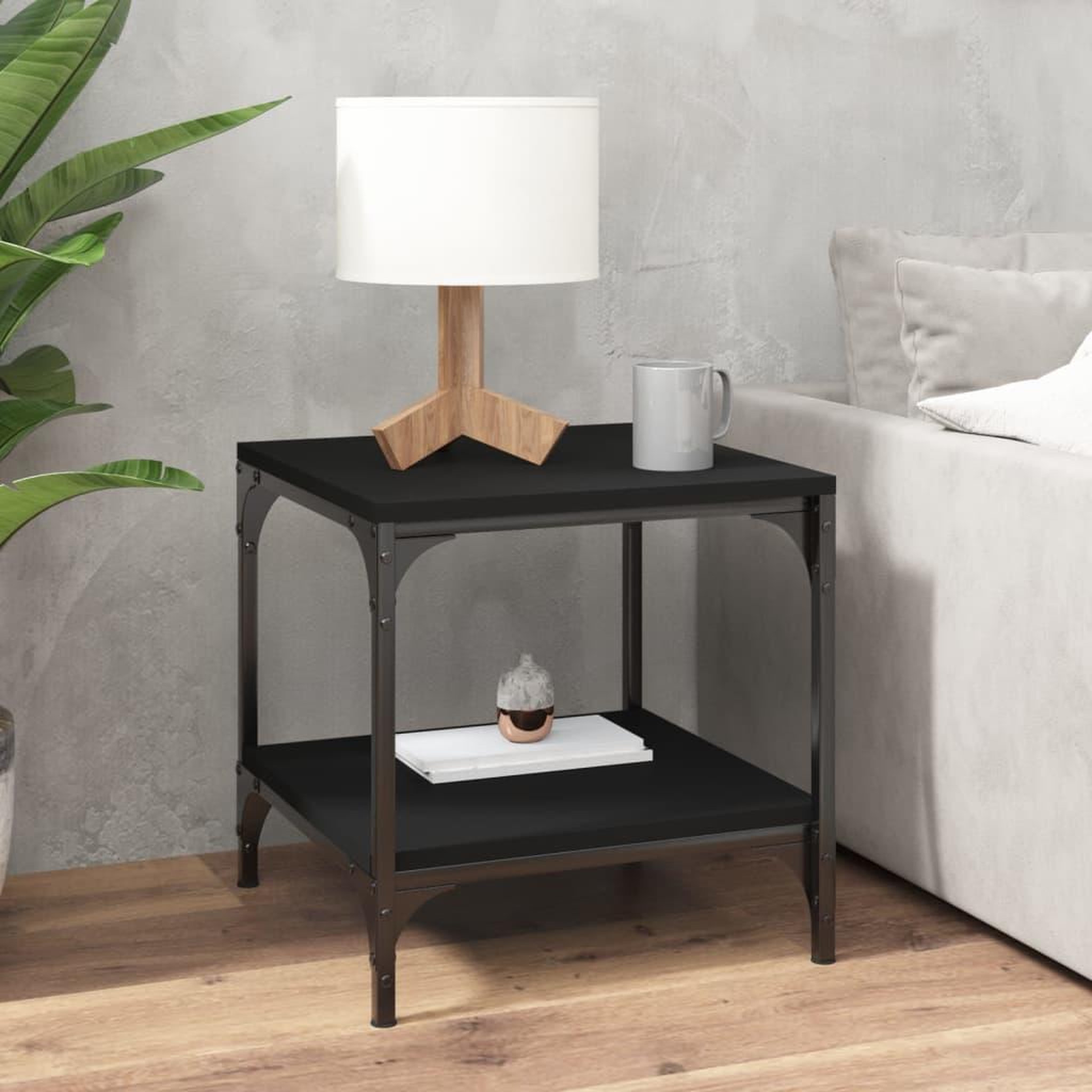 Voir la diapositive 3 : VIDAXL Tables d'appoint 2 pcs Noir 40x40x40 cm Bois d'ingenierie