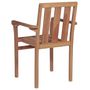 Voir la diapositive 5 : VIDAXL Chaises empilables de jardin lot de 2 Bois de teck solide