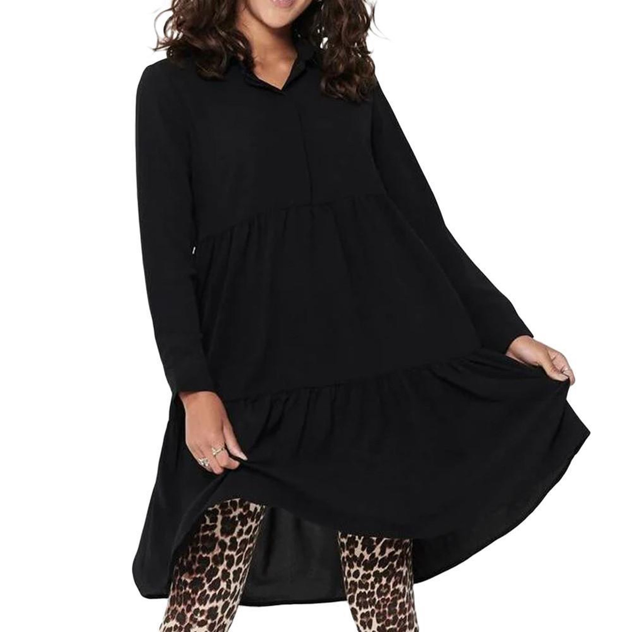 JACQUELINE DE YONG Robe Chemise  Femme JDY Shirt. Coloris disponibles : Noir