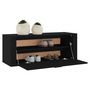 Voir la diapositive 4 : VIDAXL Armoire a chaussures murale Noir 100x35x38 cm Bois d'ingenierie