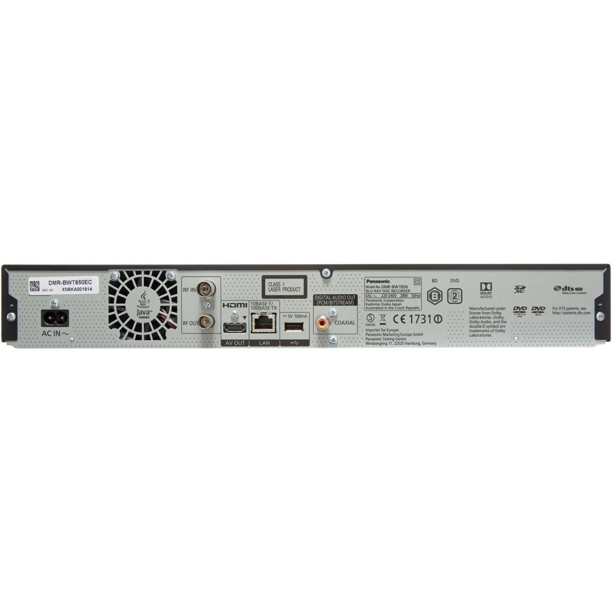 Voir la diapositive 4 : PANASONIC Enregistreur Blu-Ray DMR-BWT850EC