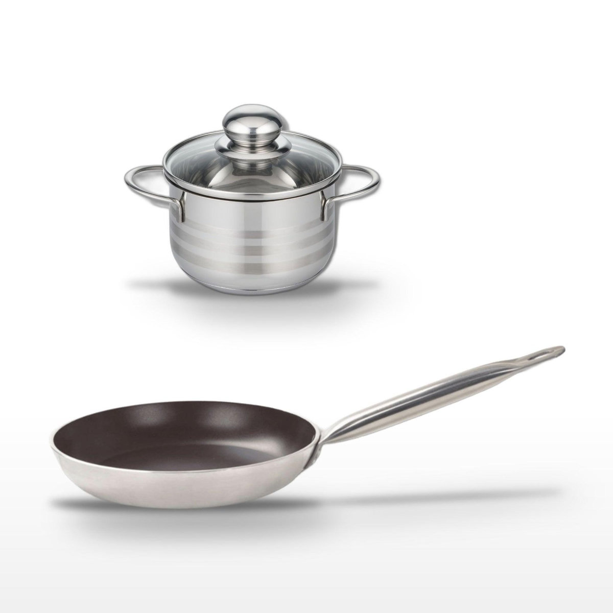 ELO Lot Poêle 24 cm céramique & Faitout 14 cm Elo Bistro Line