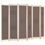 Voir la diapositive 3 : VIDAXL Cloison de separation 6 panneaux Marron 240 x 170 x 4 cm Tissu