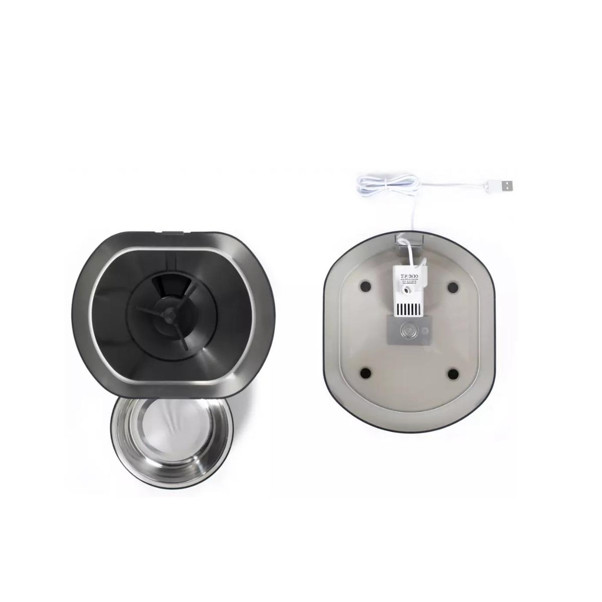 Voir la diapositive 4 : LIVOO Distributeur de croquettes automatique 5w noir + fontaine à eau - PET107