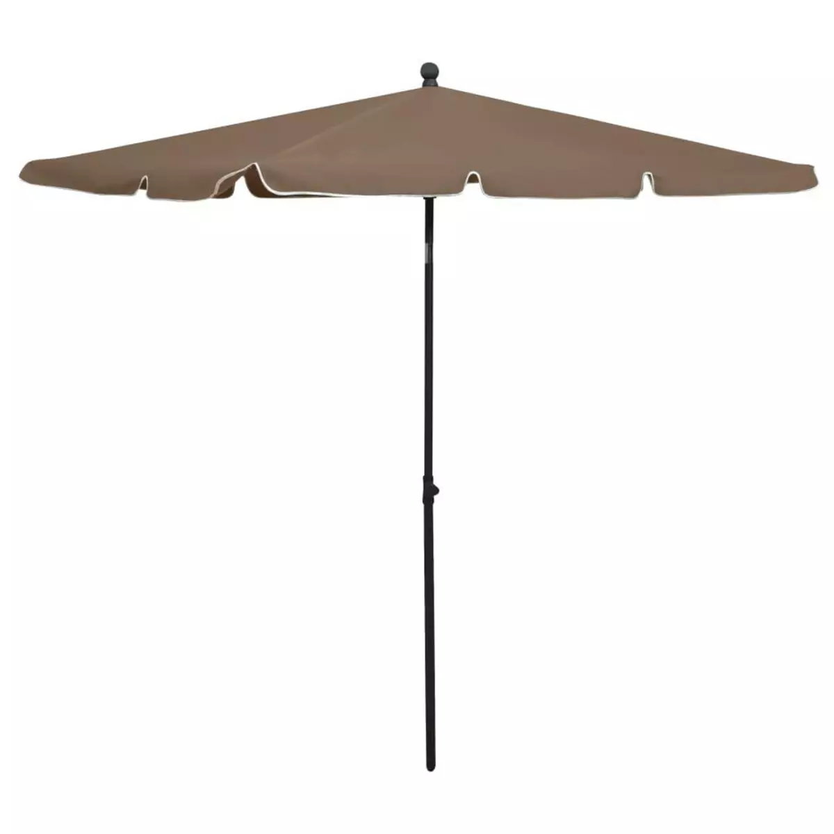 VIDAXL Parasol de jardin avec mat 210x140 cm Taupe