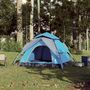 Voir la diapositive 3 : VIDAXL Tente de camping a dome 4 personnes bleu liberation rapide