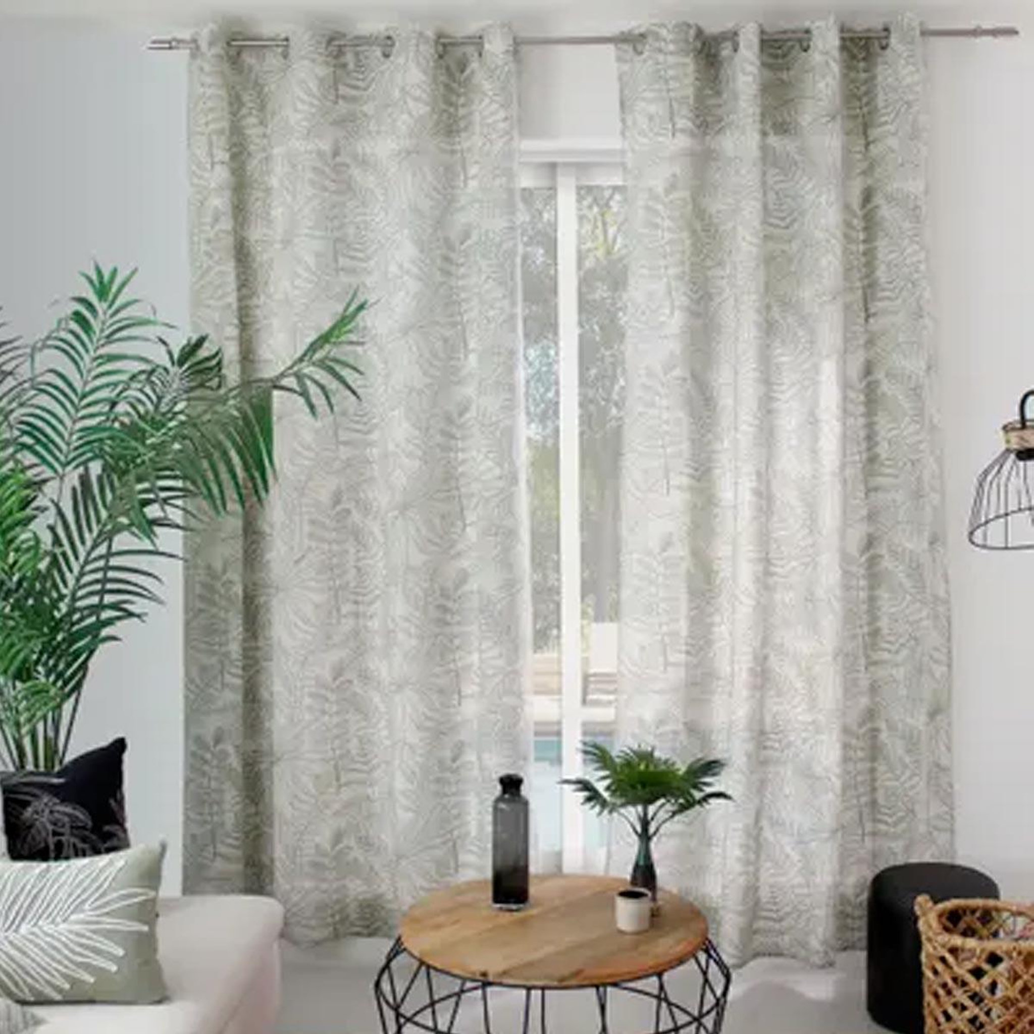 ENJOY HOME Rideau imprimé à œillets  mambo  140x240cm écru