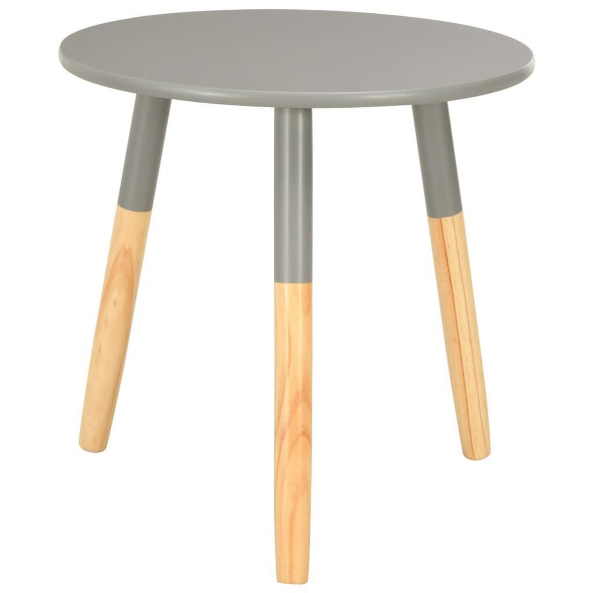 VIDAXL Tables d'appoint 2 pcs Gris Pin massif