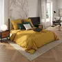 ATMOSPHERA Parure de lit en coton lavé Tuft - 260 x 240 cm - Jaune Ocre