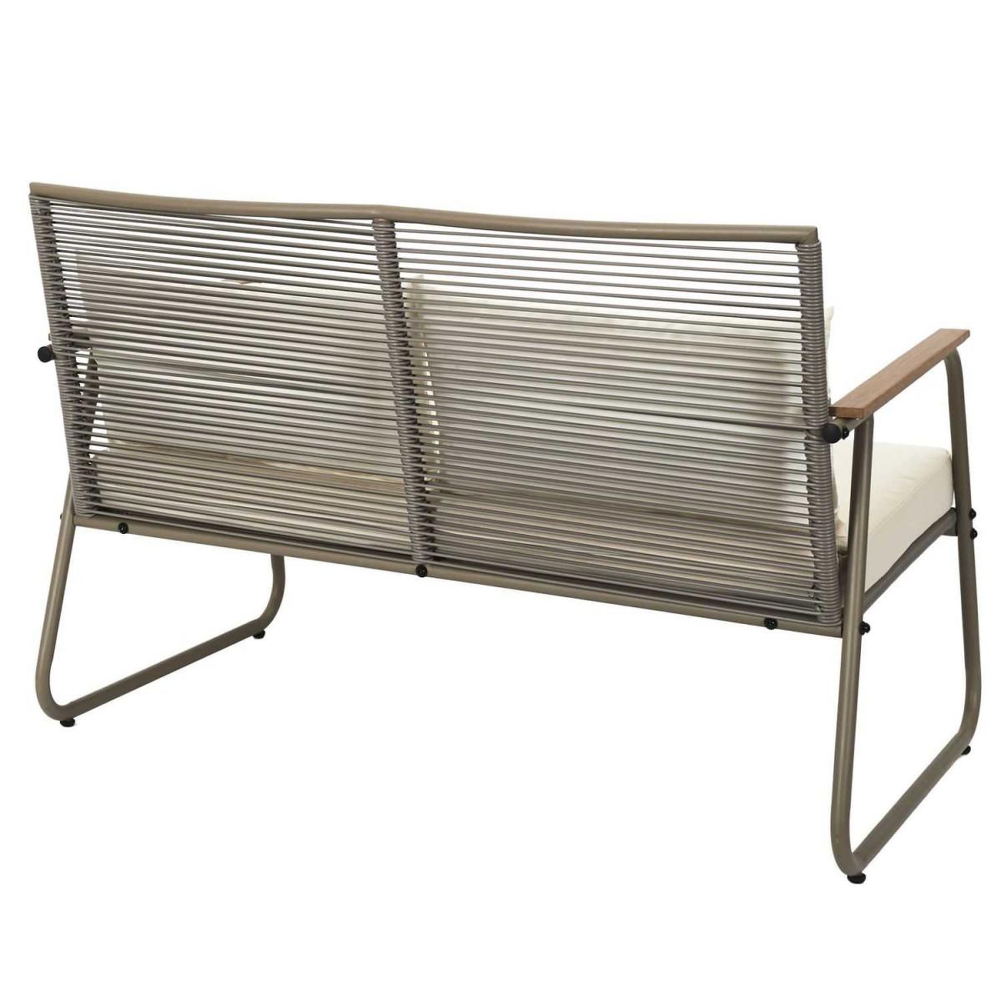Voir la diapositive 5 : The Home Deco Factory Salon de jardin 4 pièces  palma  105cm beige