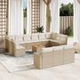 Voir la diapositive 1 : VIDAXL Salon de jardin avec coussins 14 pcs beige resine tressee