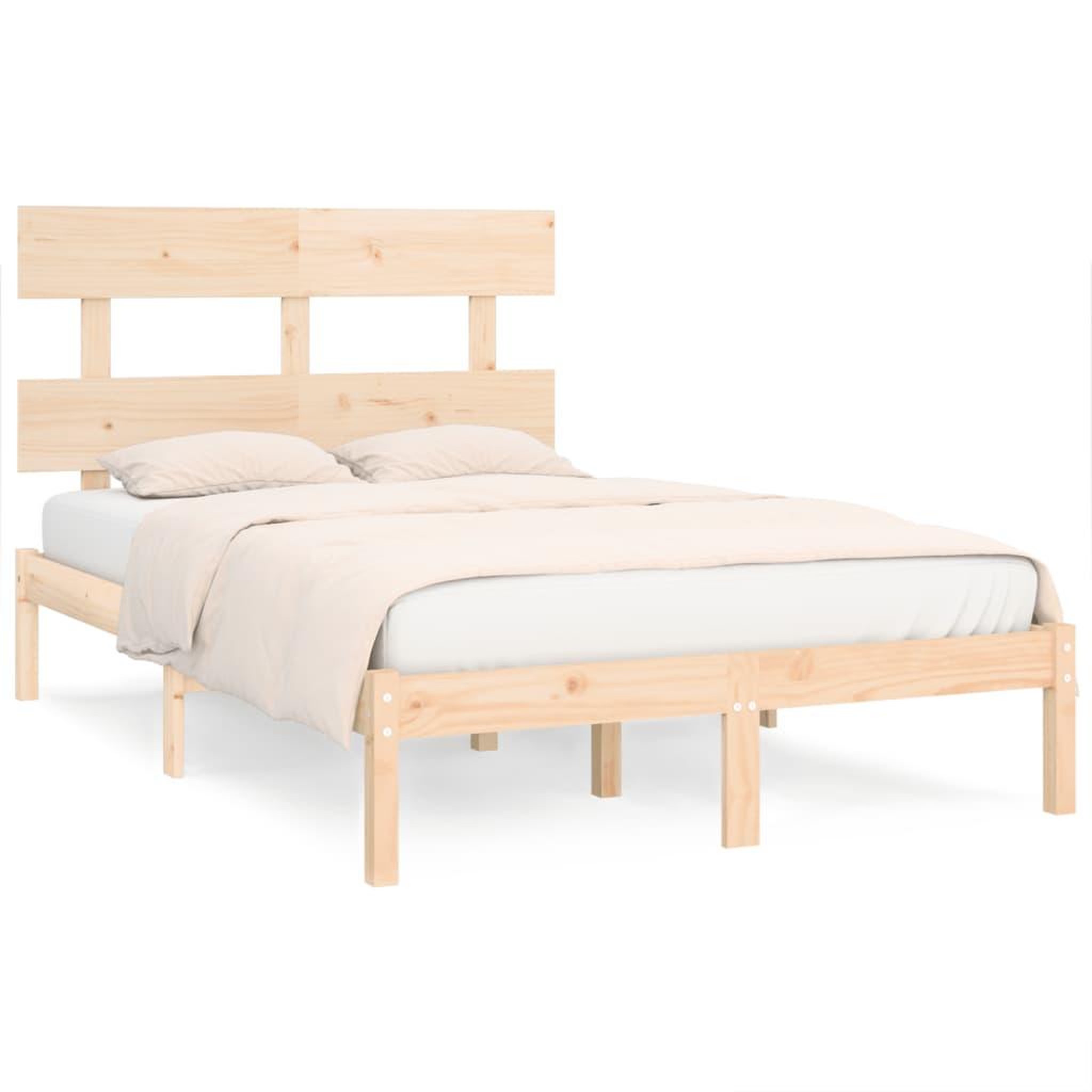 Voir la diapositive 2 : VIDAXL Cadre de lit sans matelas 120x190 cm bois massif