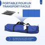Voir la diapositive 6 : OUTSUNNY Paravent extérieur camping - paravent plage pliable - sac de transport inclus - acier polyester bleu
