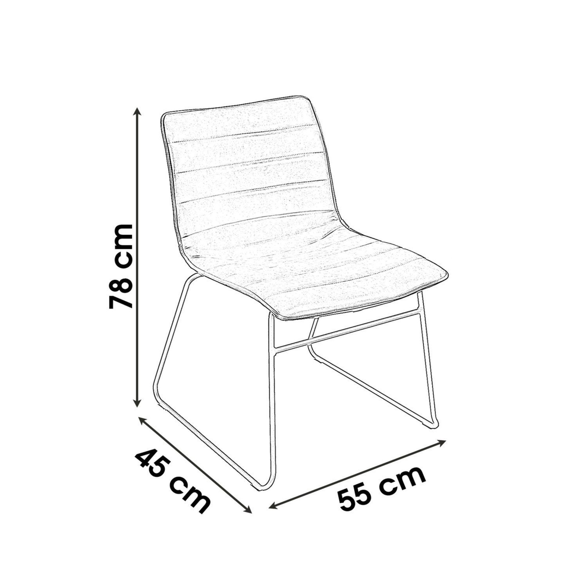 Voir la diapositive 2 : TOILINUX Lot de 4 Chaises de table design velours Brooklyn