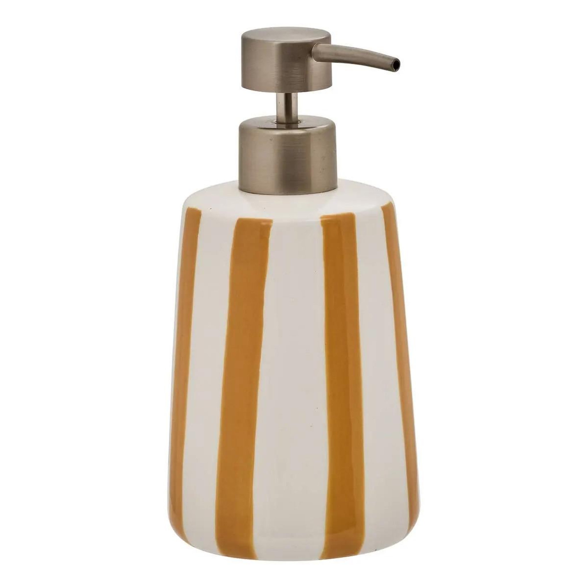 FIVE Distributeur de savon en céramique  strio  17cm jaune