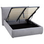 Voir la diapositive 2 : BEST MOBILIER Pola - lit coffre - 140x190 cm - sommier inclus - en tissu