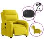 Voir la diapositive 5 : VIDAXL Fauteuil inclinable de massage electrique jaune velours