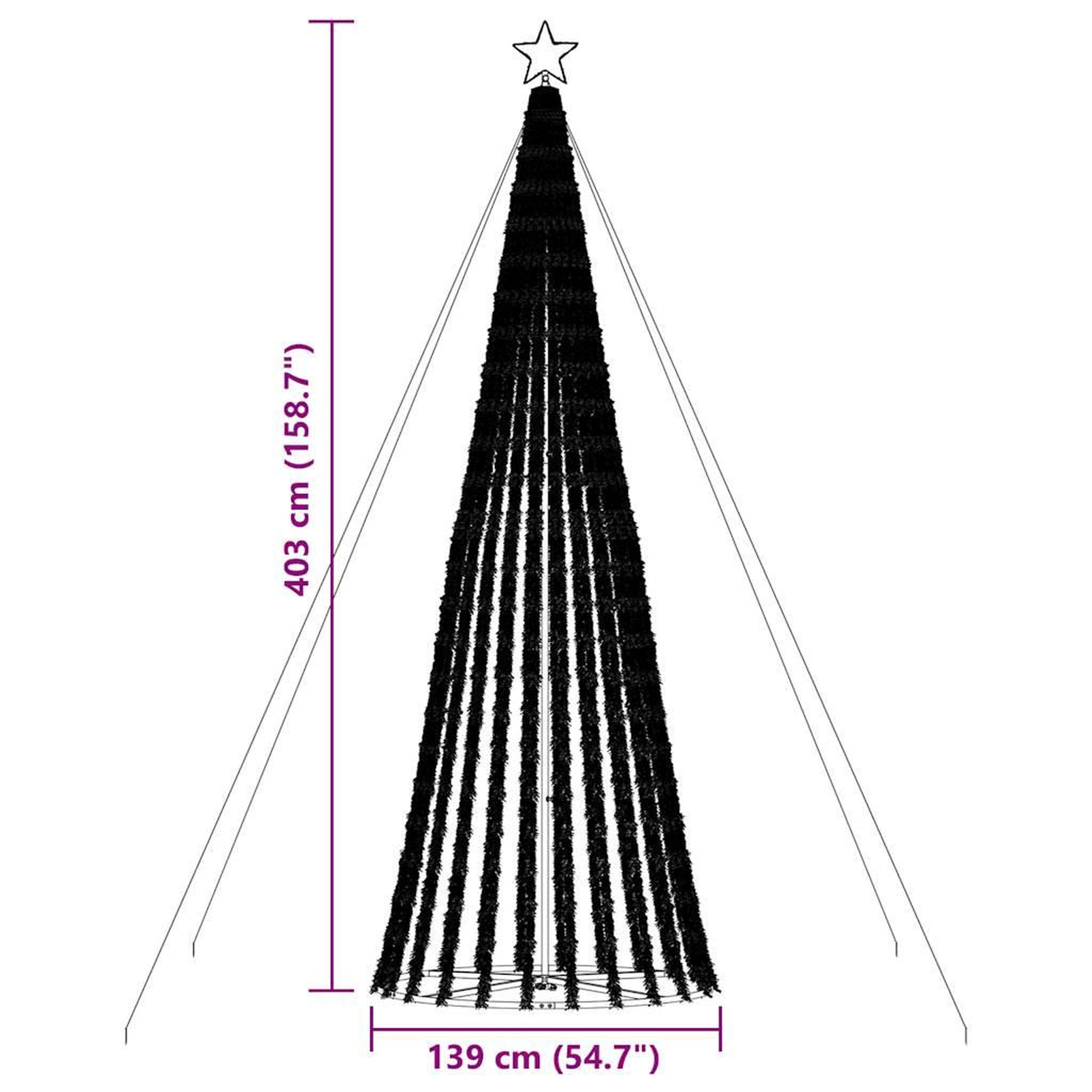 Voir la diapositive 6 : VIDAXL Sapin de Noël a LED 1028 LED blanc chaud 403 cm