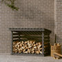 Voir la diapositive 1 : VIDAXL Support pour bois de chauffage Gris 108x73x79 cm Bois de pin