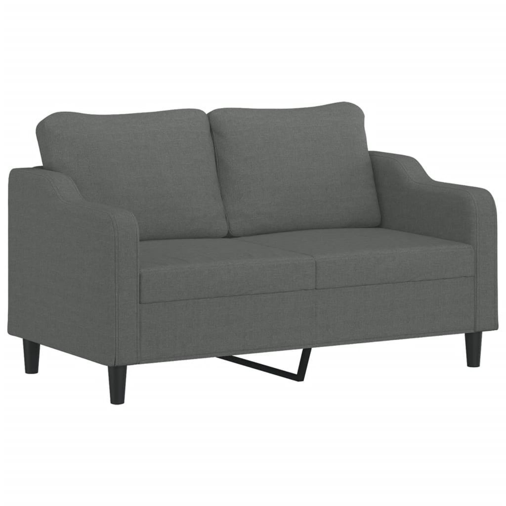 Voir la diapositive 4 : VIDAXL Ensemble de canapes 2 pcs coussins gris fonce tissu