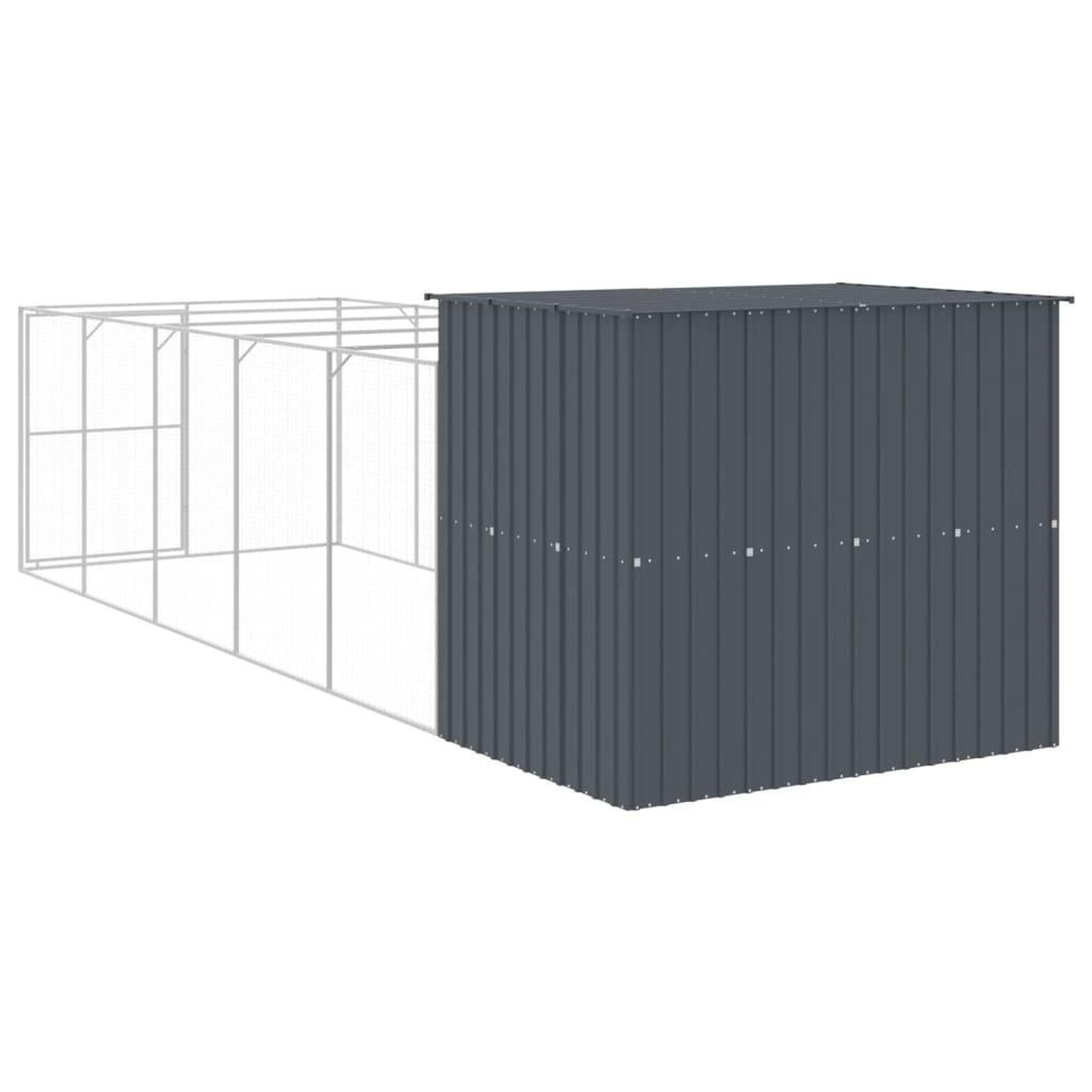 Voir la diapositive 5 : VIDAXL Niche pour chien avec cour anthracite 214x661x181 cm
