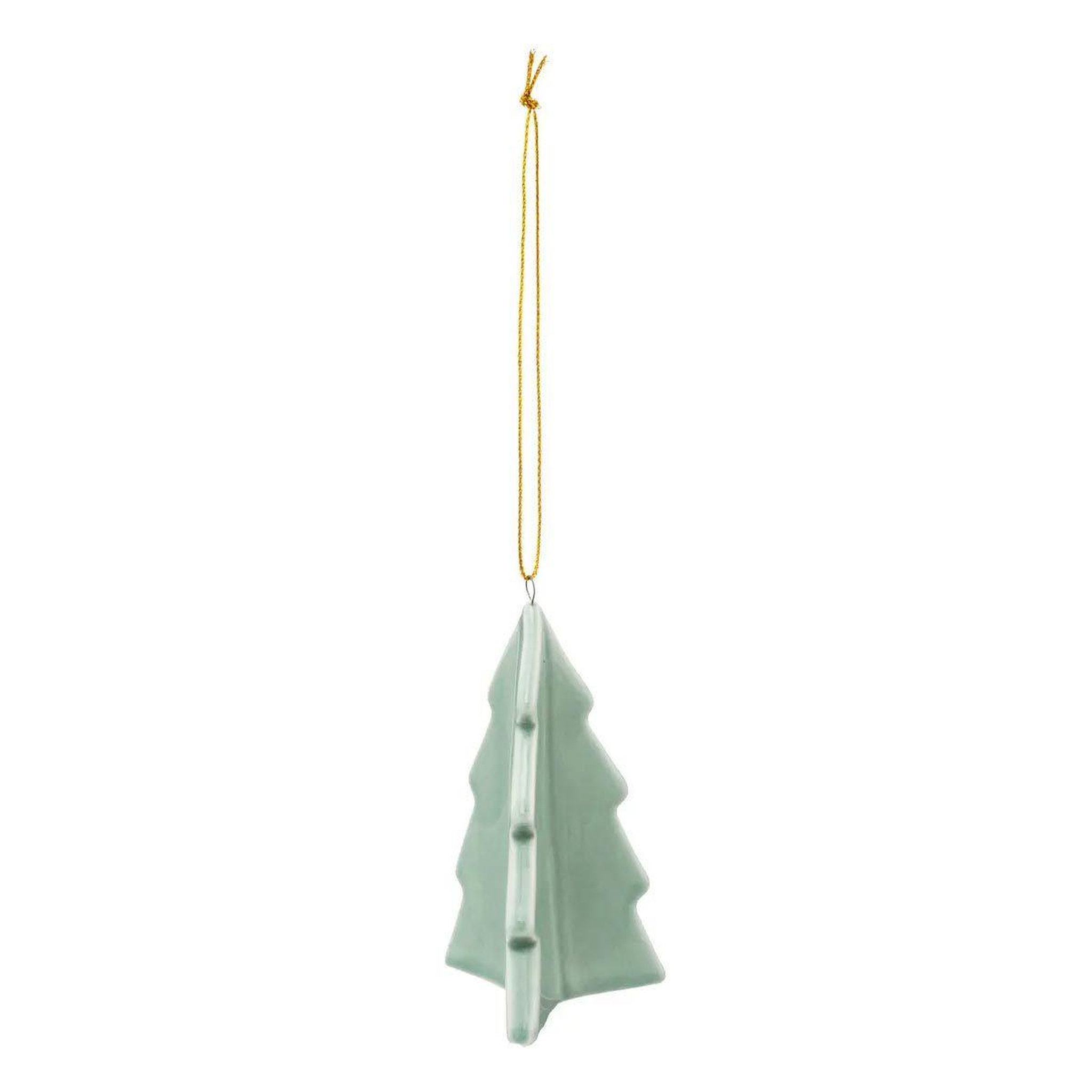 ATMOSPHERA Sujet de noël en céramique  sapin 3d  9cm vert