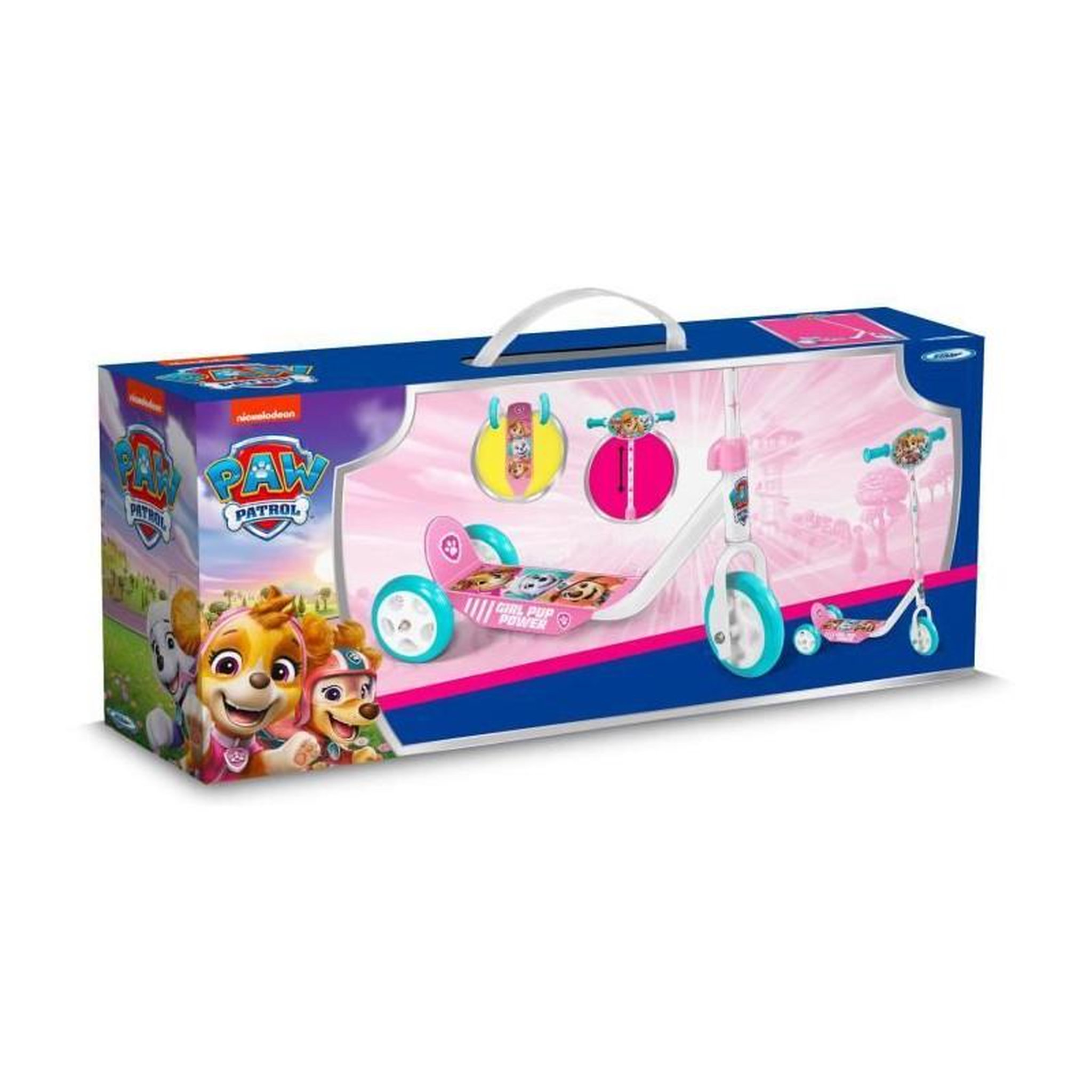 Voir la diapositive 4 : STAMP Trottinette 3 roues - PAT'PATROUILLE - Rose