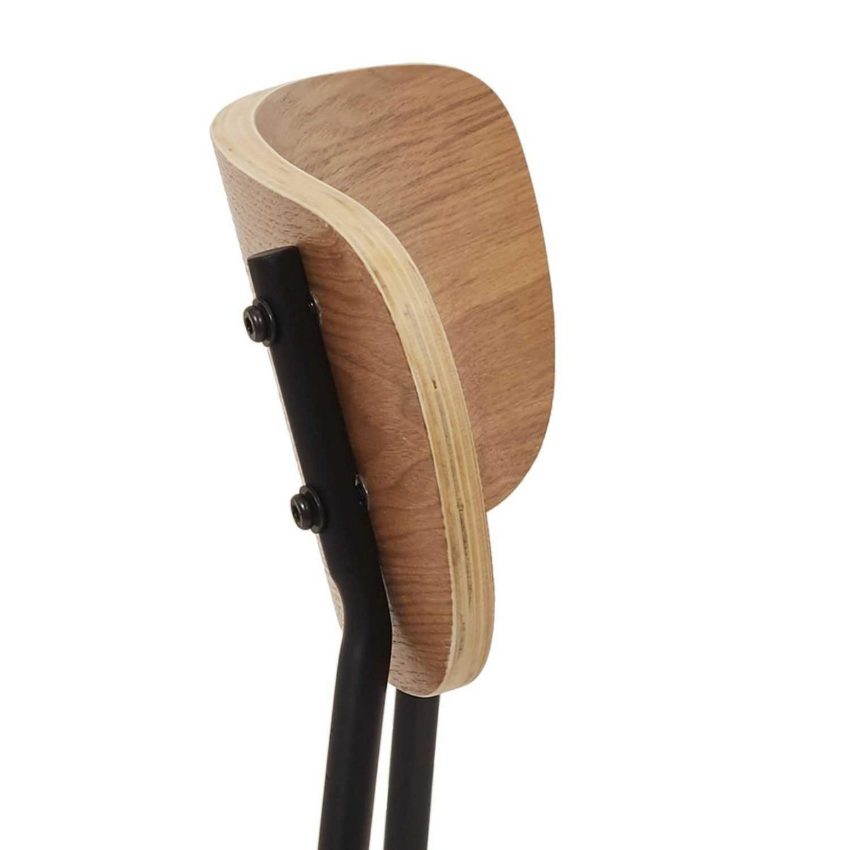 TOILINUX Lot de 4 Chaises effet bouclette Loki en contreplaqué et polyester - Beige et Blanc