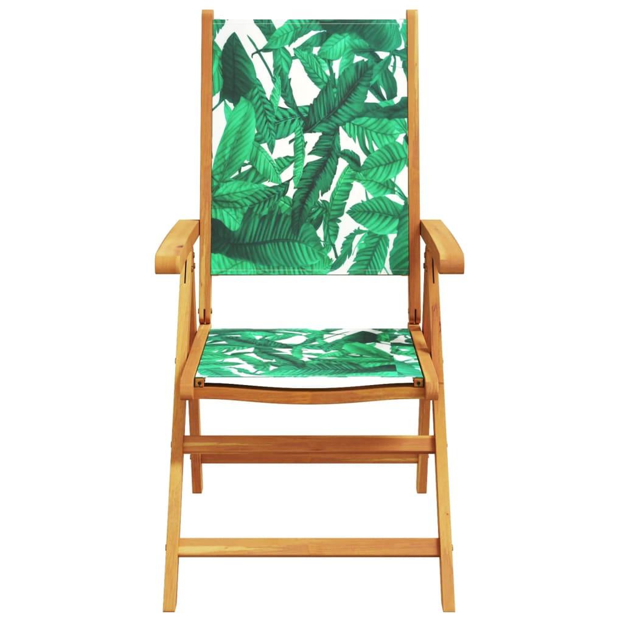 Voir la diapositive 4 : VIDAXL Chaises inclinables de jardin lot de 8 vert tissu bois massif