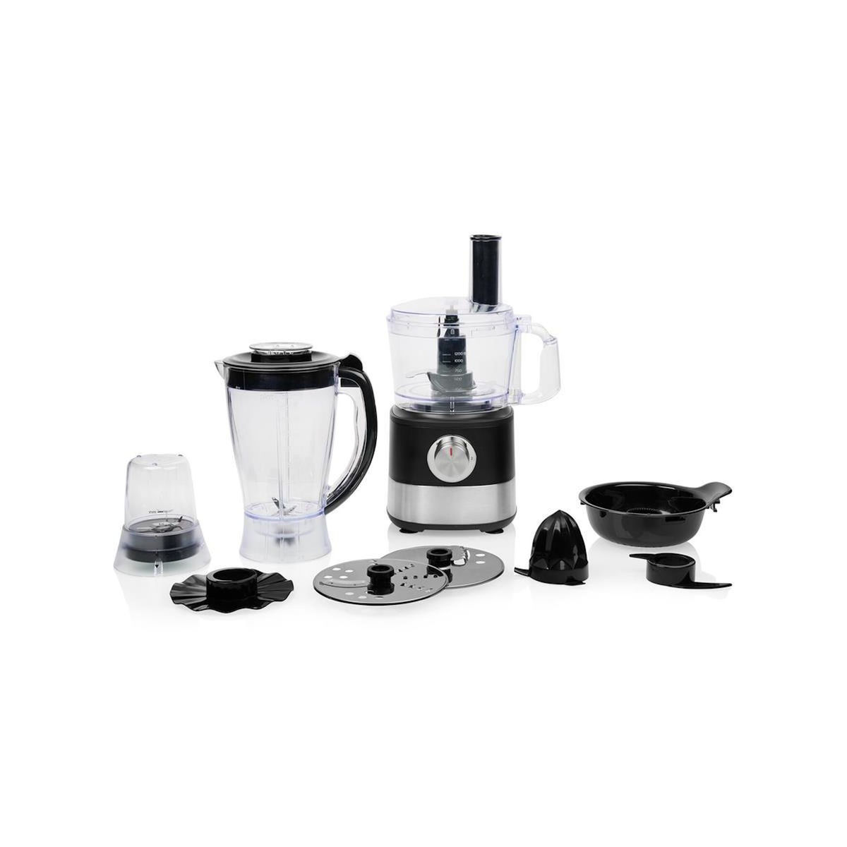 PRINCESS Princess 221054 robot de cuisine 1000 W 1,2 L Anthracite, Acier inoxydable, Transparent