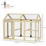 Voir la diapositive 3 : PAWHUT Enclos poulailler chenil 1,23 m² - parc grillagé dim 140L x 88,5l x 106H cm - 2 portes verrouillables - bois sapin