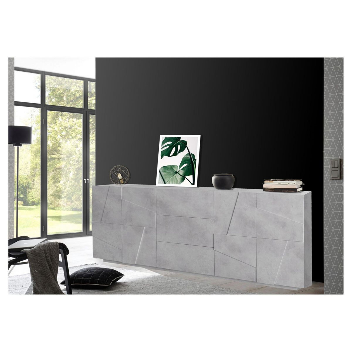 Buffet 4 portes 3 tiroirs L224cm PESCARA