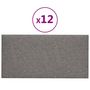 Voir la diapositive 2 : VIDAXL Panneaux muraux 12 pcs Gris clair 60x30 cm Tissu 2,16 m²