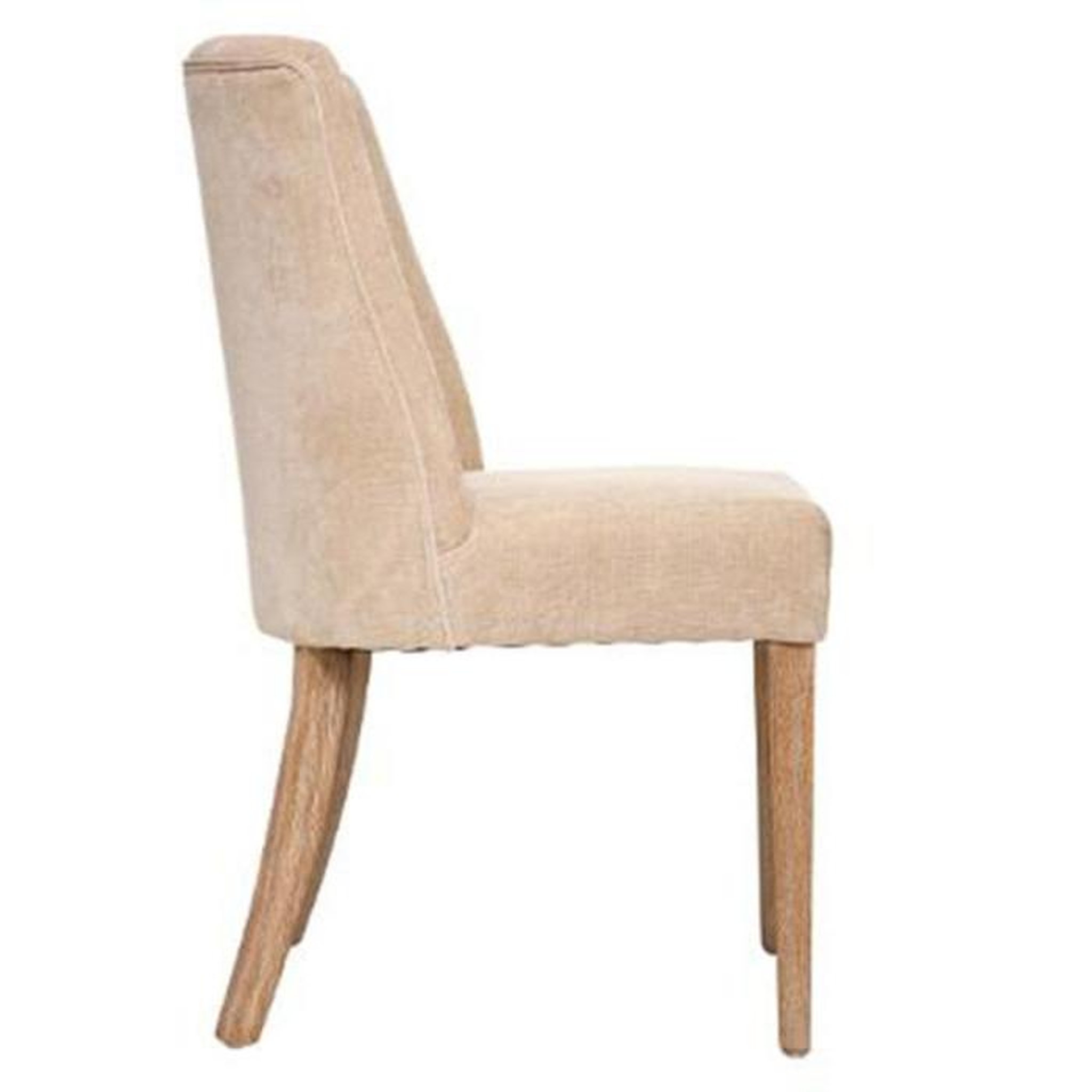 Voir la diapositive 2 : ATMOSPHERA Lot de 2 Chaises Design  Livia  89cm Beige Lin