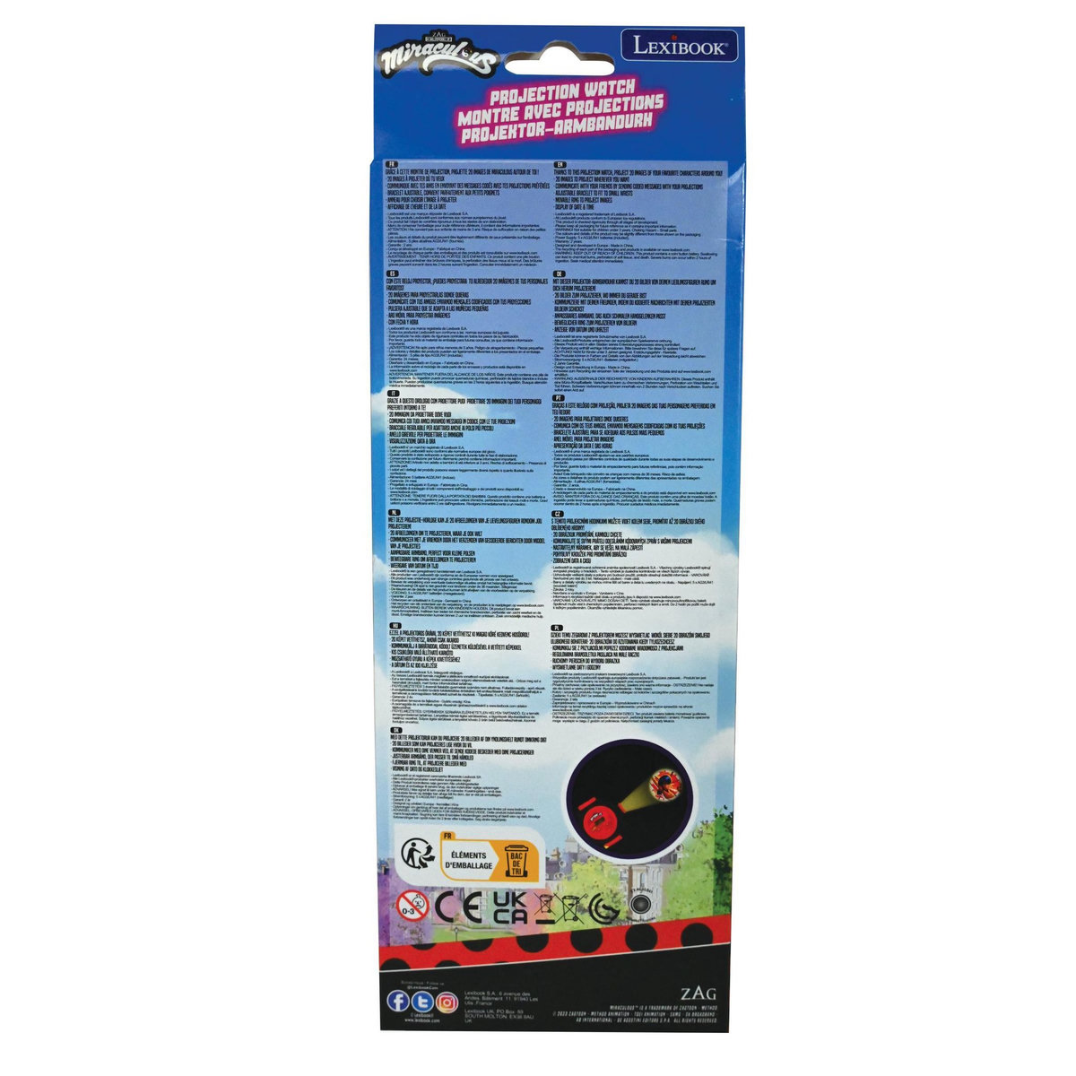 Lexibook Montre digitale avec projection Miraculous
