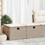 Voir la diapositive 1 : VIDAXL Salon de jardin avec coussins 2 pcs beige resine tressee acacia