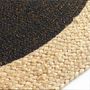 Voir la diapositive 2 : Paris Prix Tapis Déco Rond en Jute  Mario  120cm Noir & Or