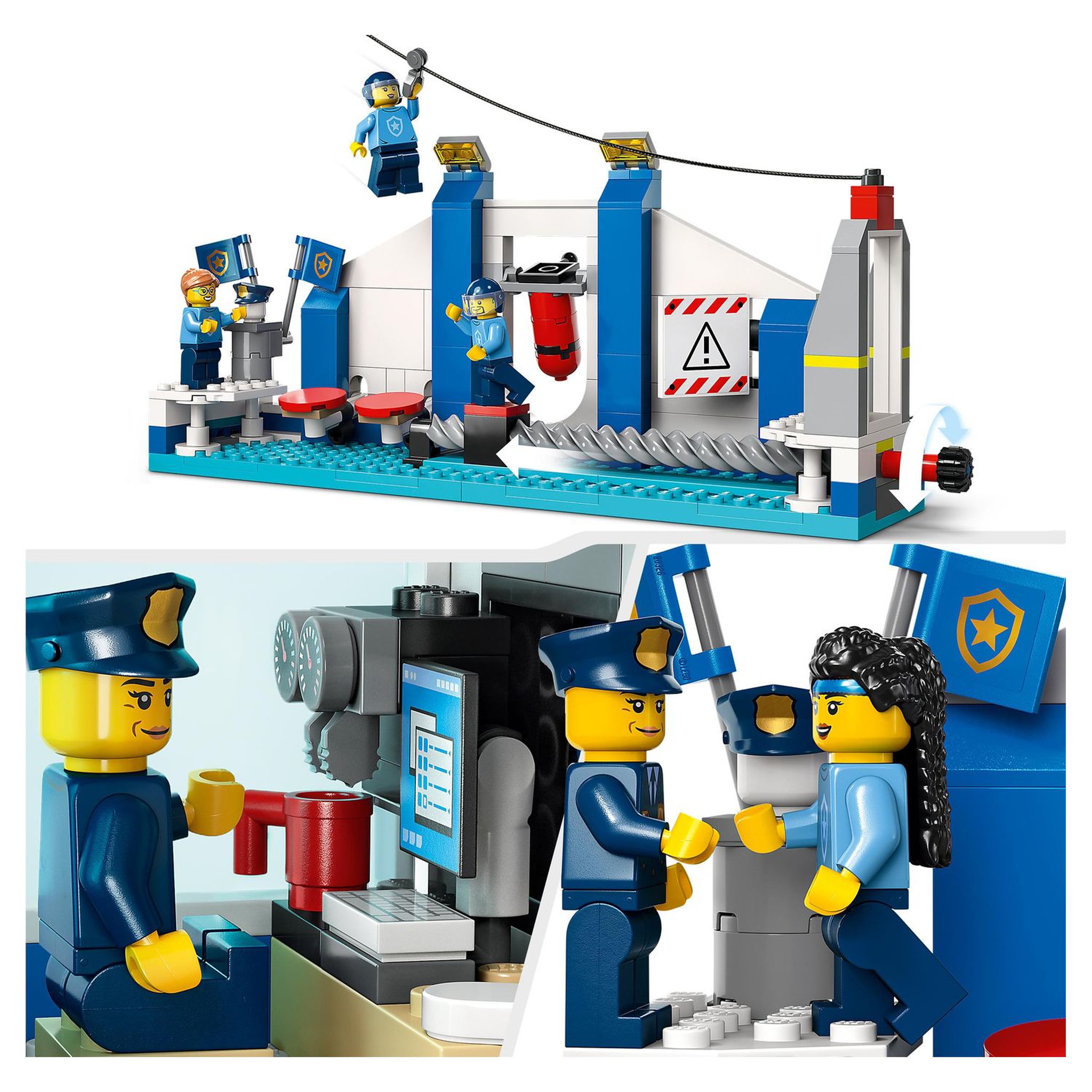 Voir la diapositive 6 : LEGO City 60372 Le centre d'entrainement de la police, avec Course d'Obstacle, Figurine de Cheval, Jouet Voiture, et Minifigurines Policiers, Enfants 6 Ans