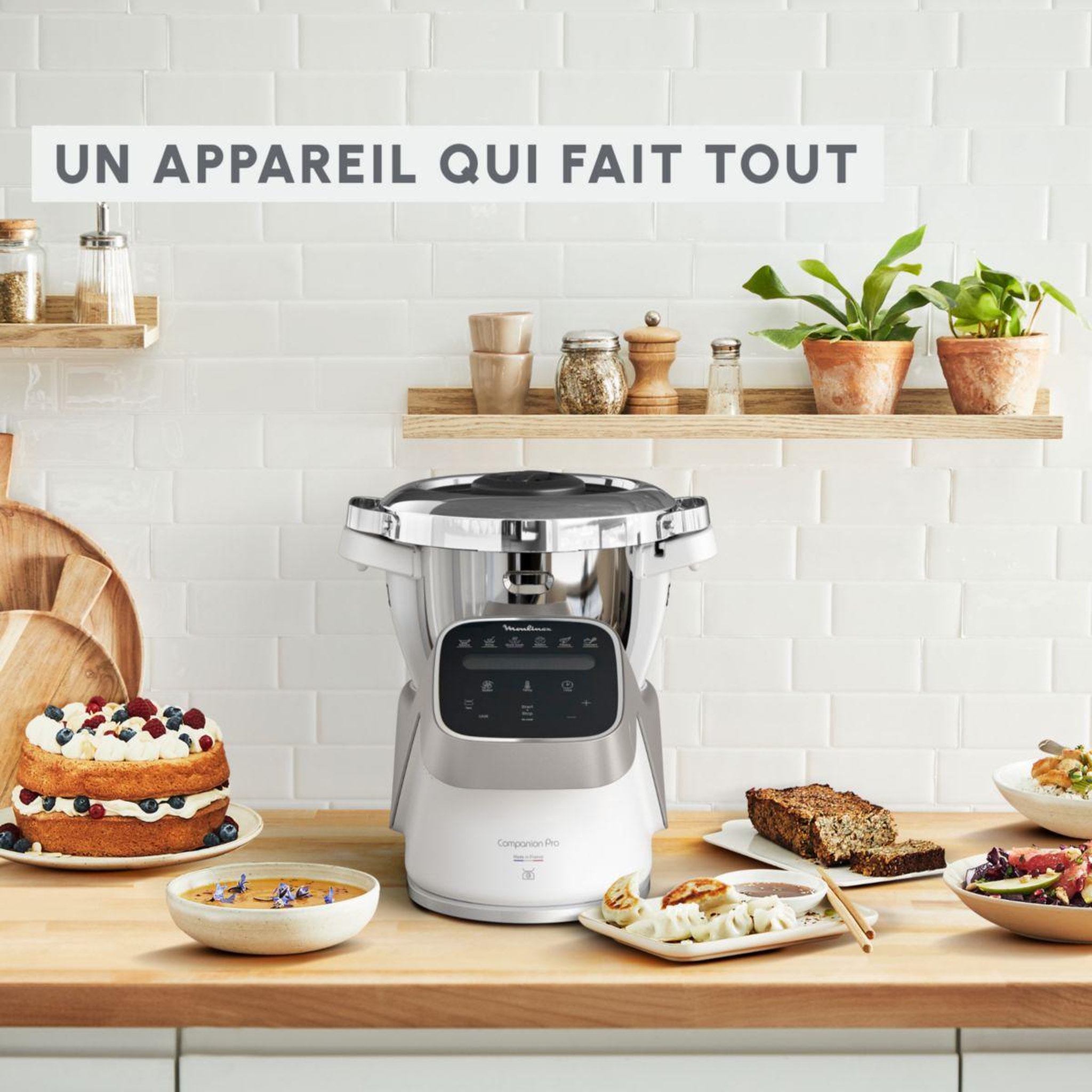 Voir la diapositive 3 : MOULINEX Robot cuiseur companion pro + cuiseur vapeur YY5286FG
