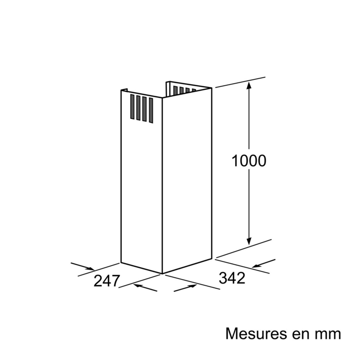 Neff Rallonge cheminée de hotte inox - z5906n1