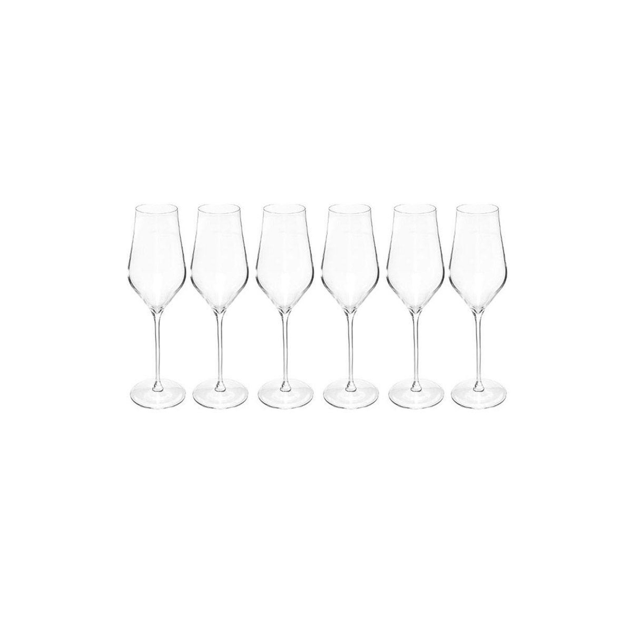 SECRET DE GOURMET Lot de 6 flûtes à champagne  douro  31cl transparent