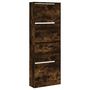 Voir la diapositive 4 : VIDAXL Armoire a chaussures chene fume 60x21x163,5 cm bois ingenierie