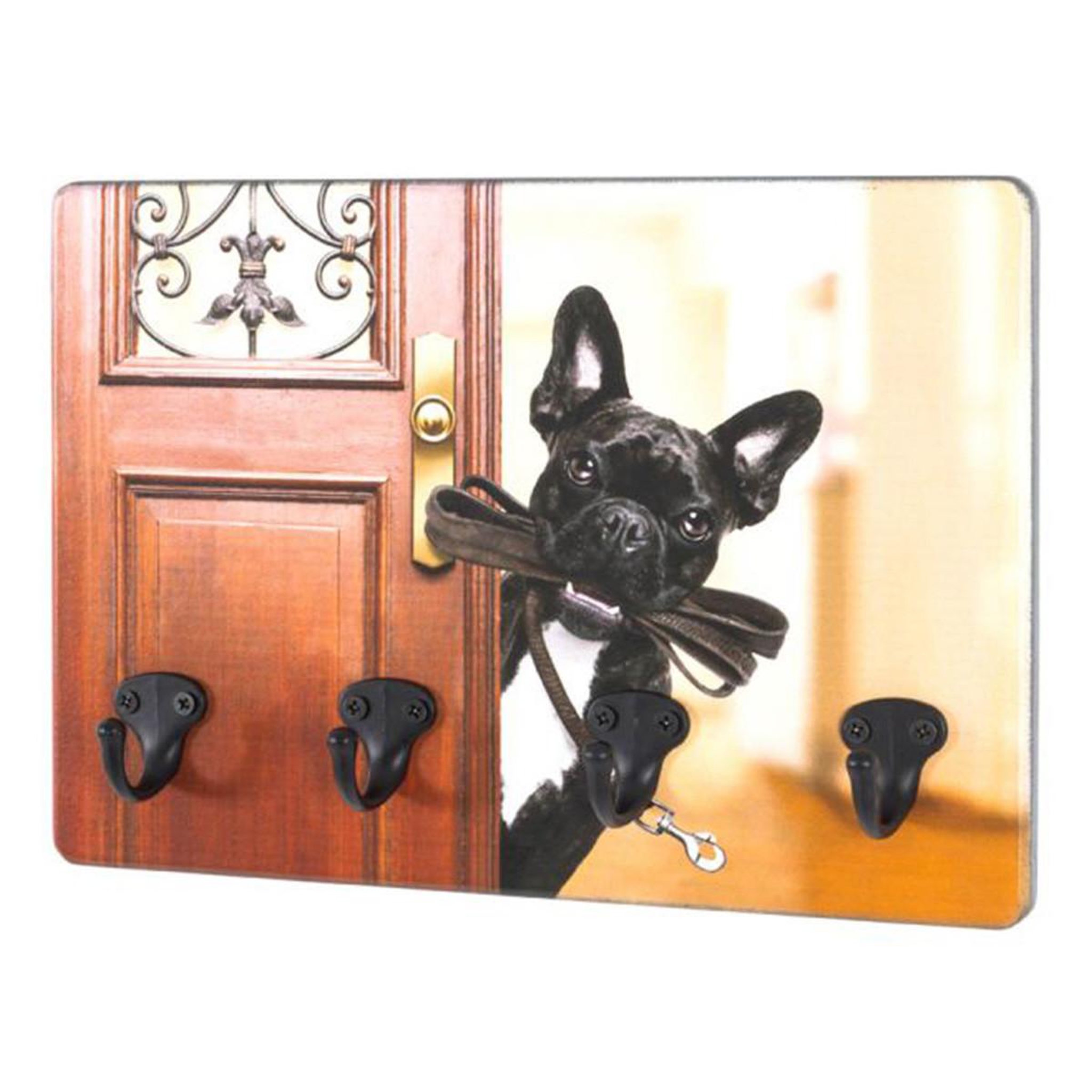 Paris Prix Porte-clés mural  chien  30cm marron & noir