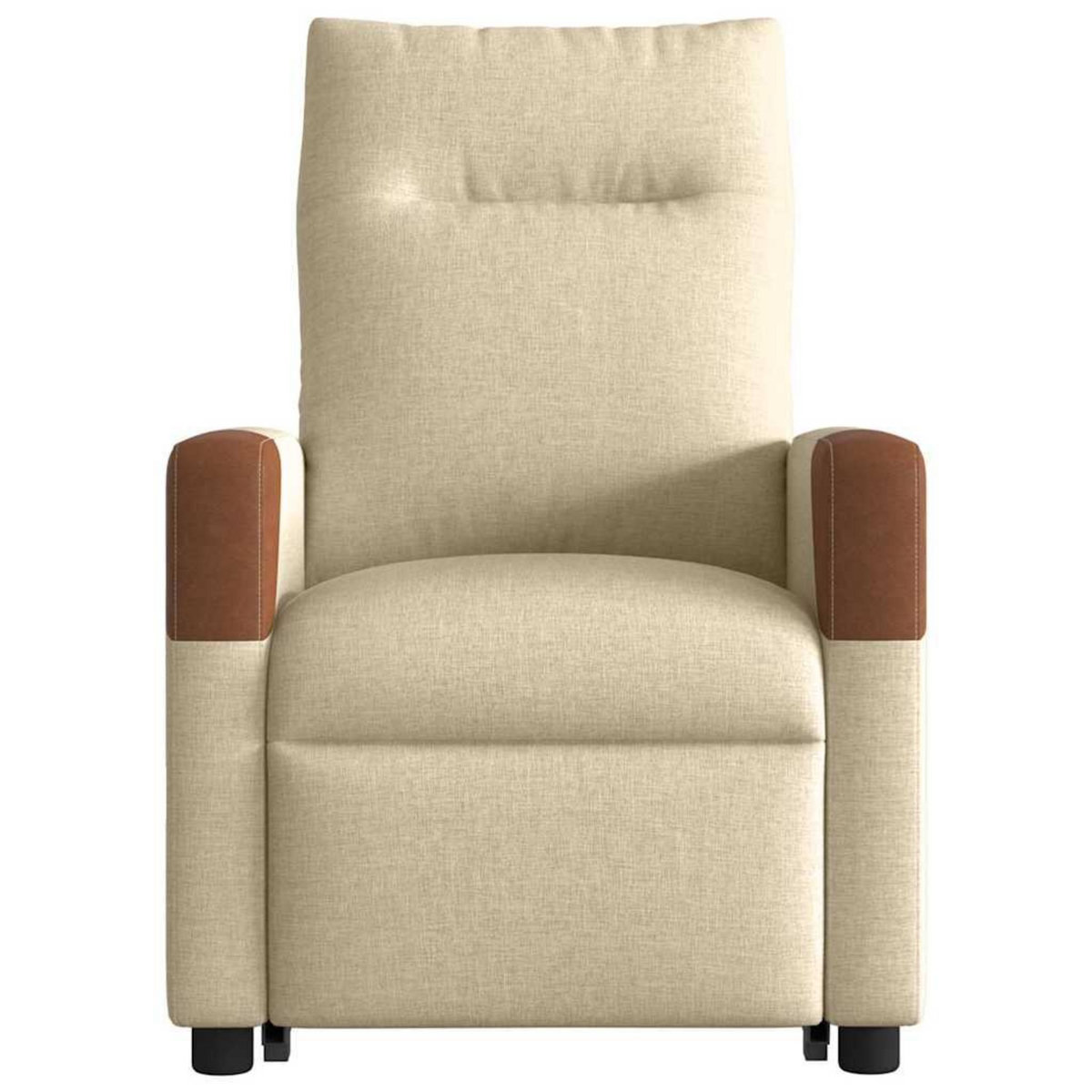 VIDAXL Fauteuil inclinable electrique creme tissu