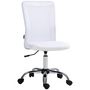 Voir la diapositive 5 : VINSETTO Vinsetto Chaise de bureau ergonomique hauteur réglable piètement chromé pivotant 360° revêtement blanc