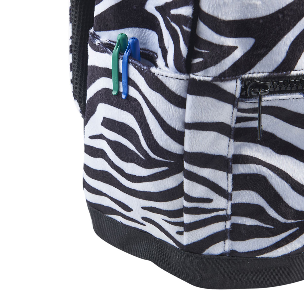 YOUNG'S ATTITUDE Sac à dos noir et blanc avec compartiment pour ordinateur motif zèbre