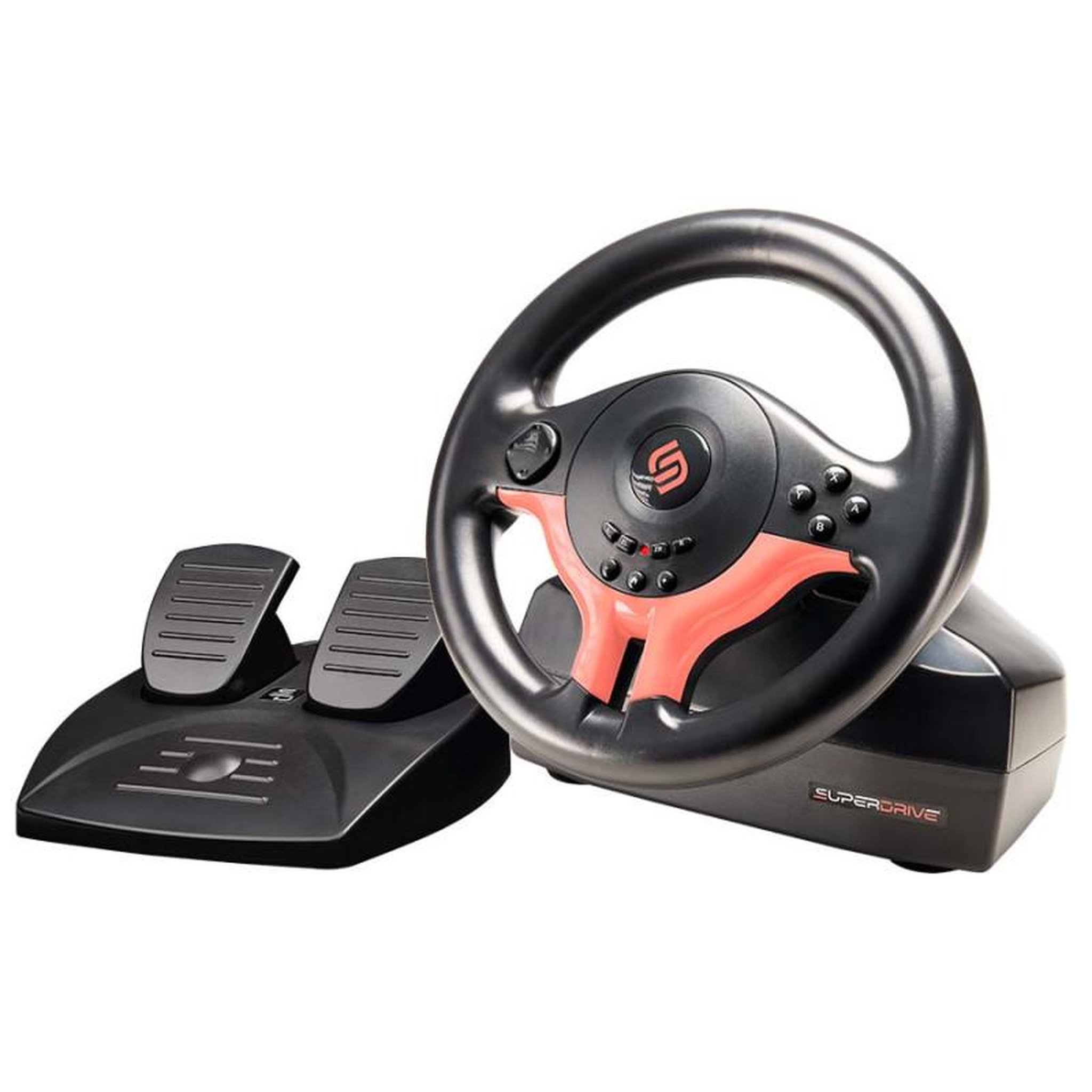 Subsonic Subsonic - volant superdrive sv250-s - volant de course switch 2 / switch. Rotation à 180 , avec pédales et palettes au volant - red edition