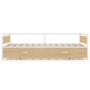 Voir la diapositive 3 : ID MARKET Lit banquette 90 x 190 cm DETROIT convertible 180 x 190 cm hêtre et blanc style industriel